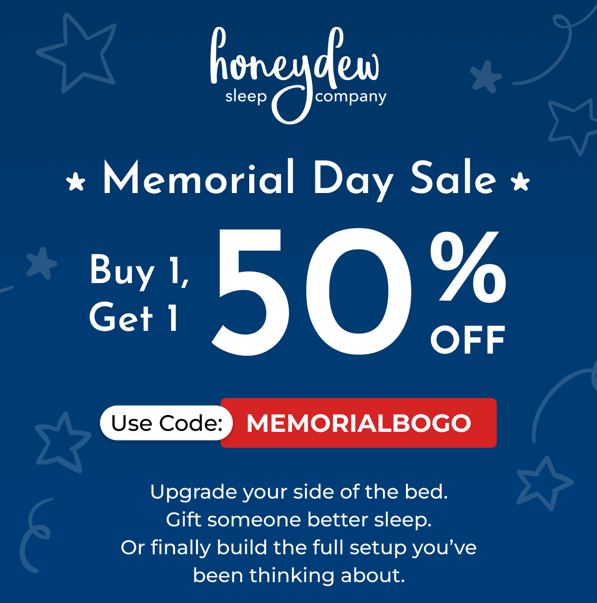 Memorial Day Sale * Buy 1, Get 1 50% OFF Use Code: • MEMORIALBOGO Upgrade your side of the bed. Gift someone better sleep. Or finally build the full setup you've been thinking about.