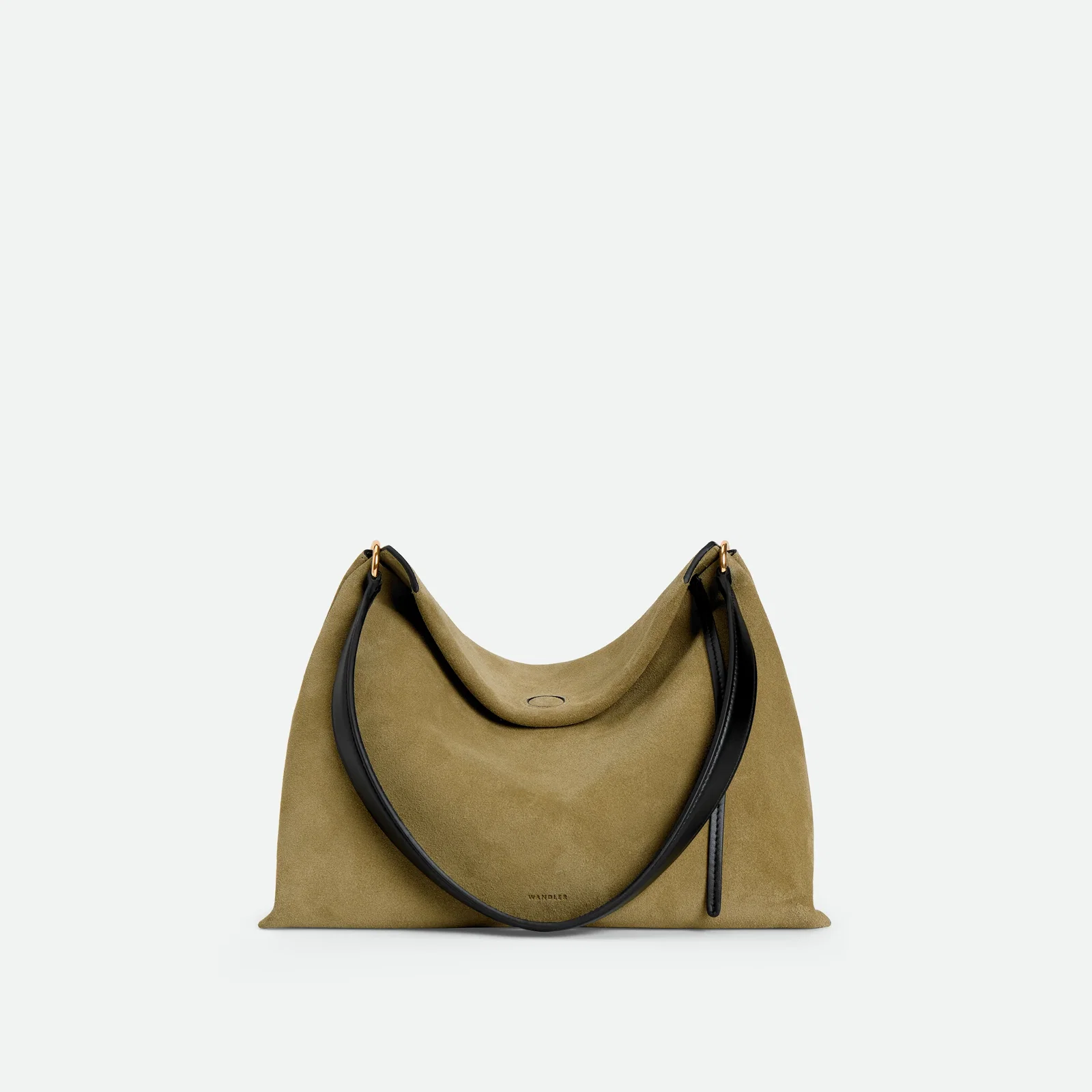 Image of Penelope Tote Small - Khaki Suede / Black