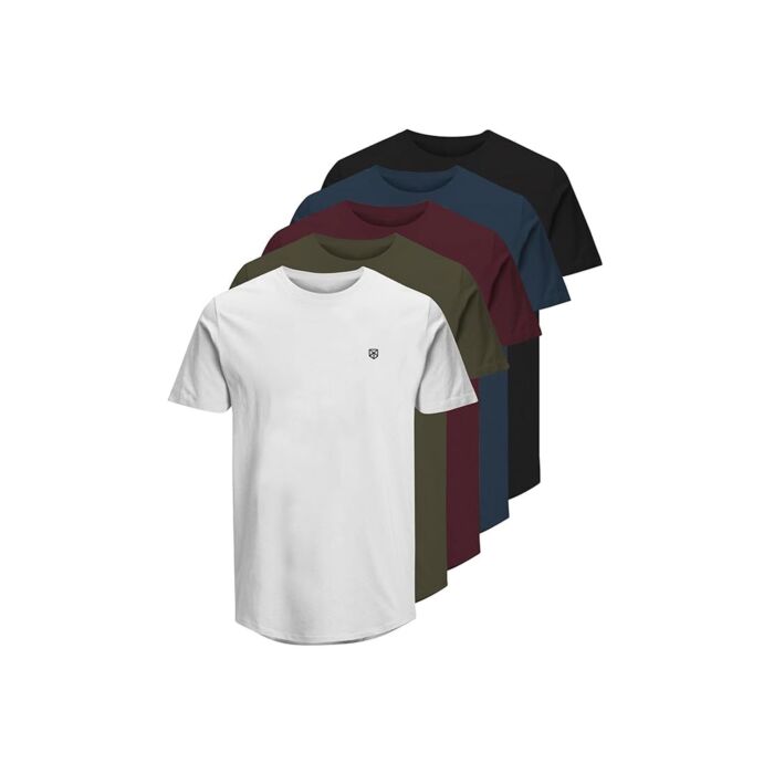 Jack & Jones Jack&Jones T-Shirts, 5er-Pack, bunt , marine