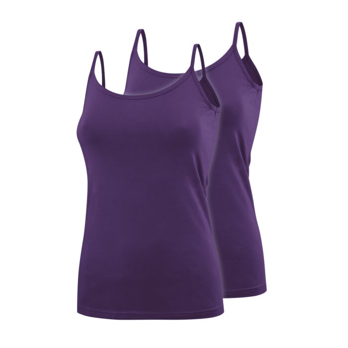 Artime Damen Träger-Top, 2er Pack , violett