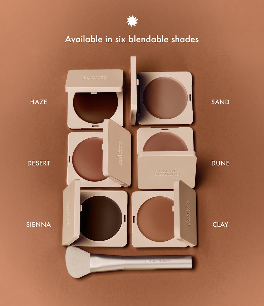 Available in six blendable shades