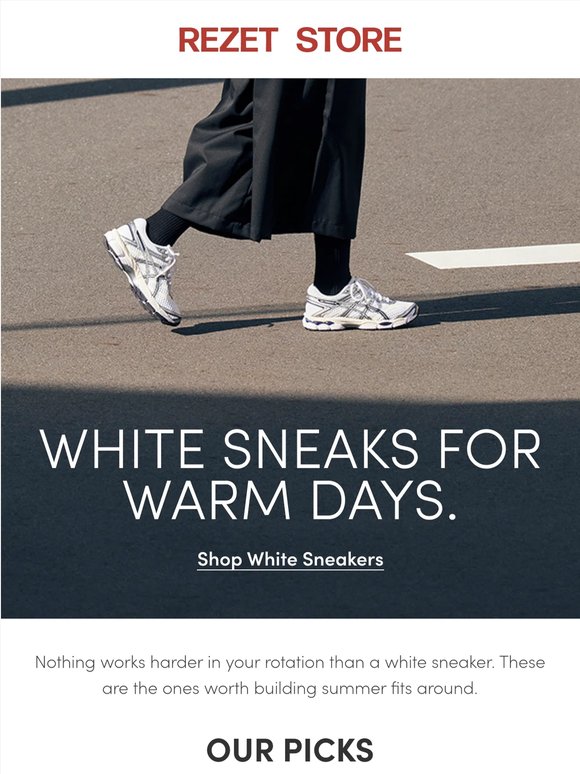 White sneakers for the season