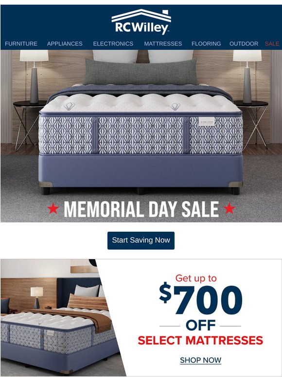 Up to $700 Off Mattresses This Memorial Day