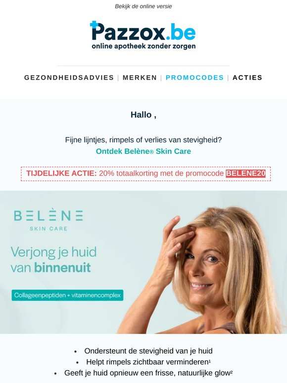 ✨ 20% korting op Belène Skin Care met code BELENE20