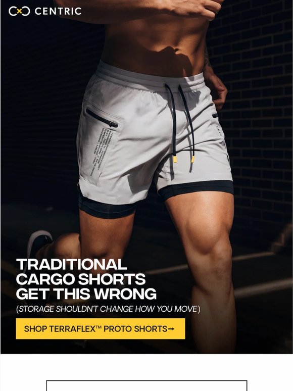 Traditional cargo shorts get this wrong
