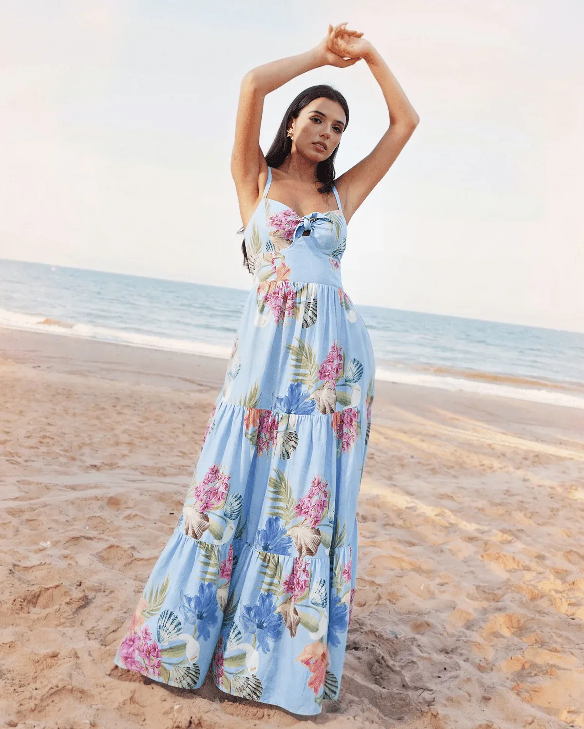 Image of STASSI LINEN MAXI DRESS