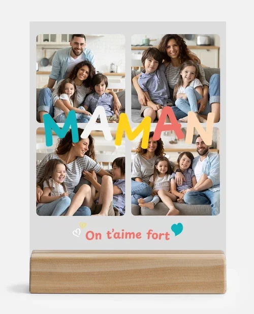  Impression sur plexiglas plaque personnalisée maman on t aime fort | tostadora