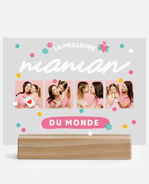 Impression sur plexiglas plaque personnalisée la meilleure maman du monde | tostadora