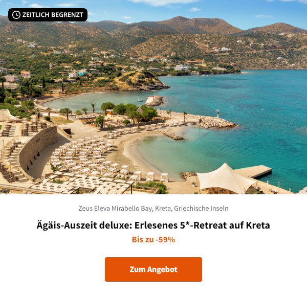 Ägäis-Auszeit deluxe: Erlesenes 5*-Retreat auf Kreta