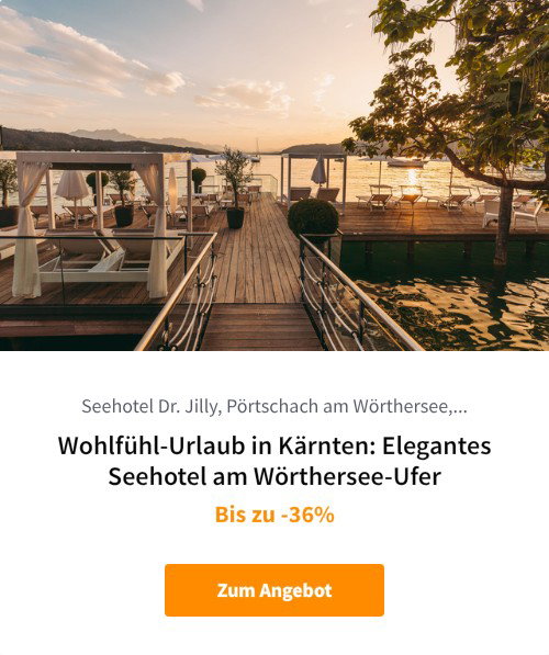 Wohlfühl-Urlaub in Kärnten: Elegantes Seehotel am Wörthersee-Ufer