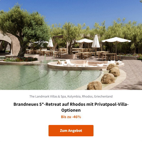 Brandneues 5*-Retreat auf Rhodos mit Privatpool-Villa-Optionen