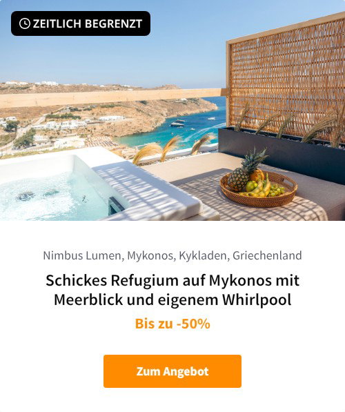 Schickes Refugium auf Mykonos mit Meerblick und eigenem Whirlpool
