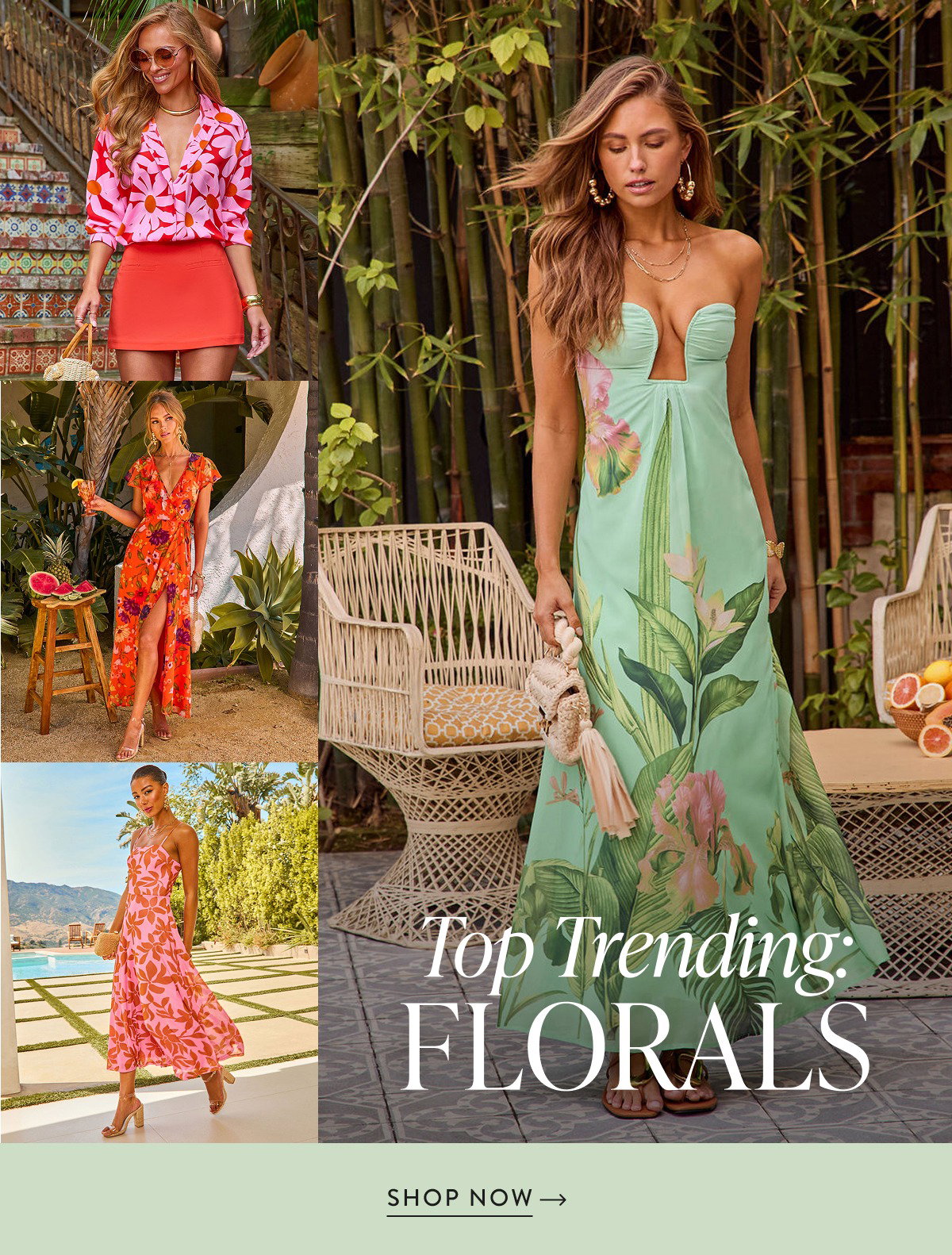 Top Trending: Florals. Shop Now