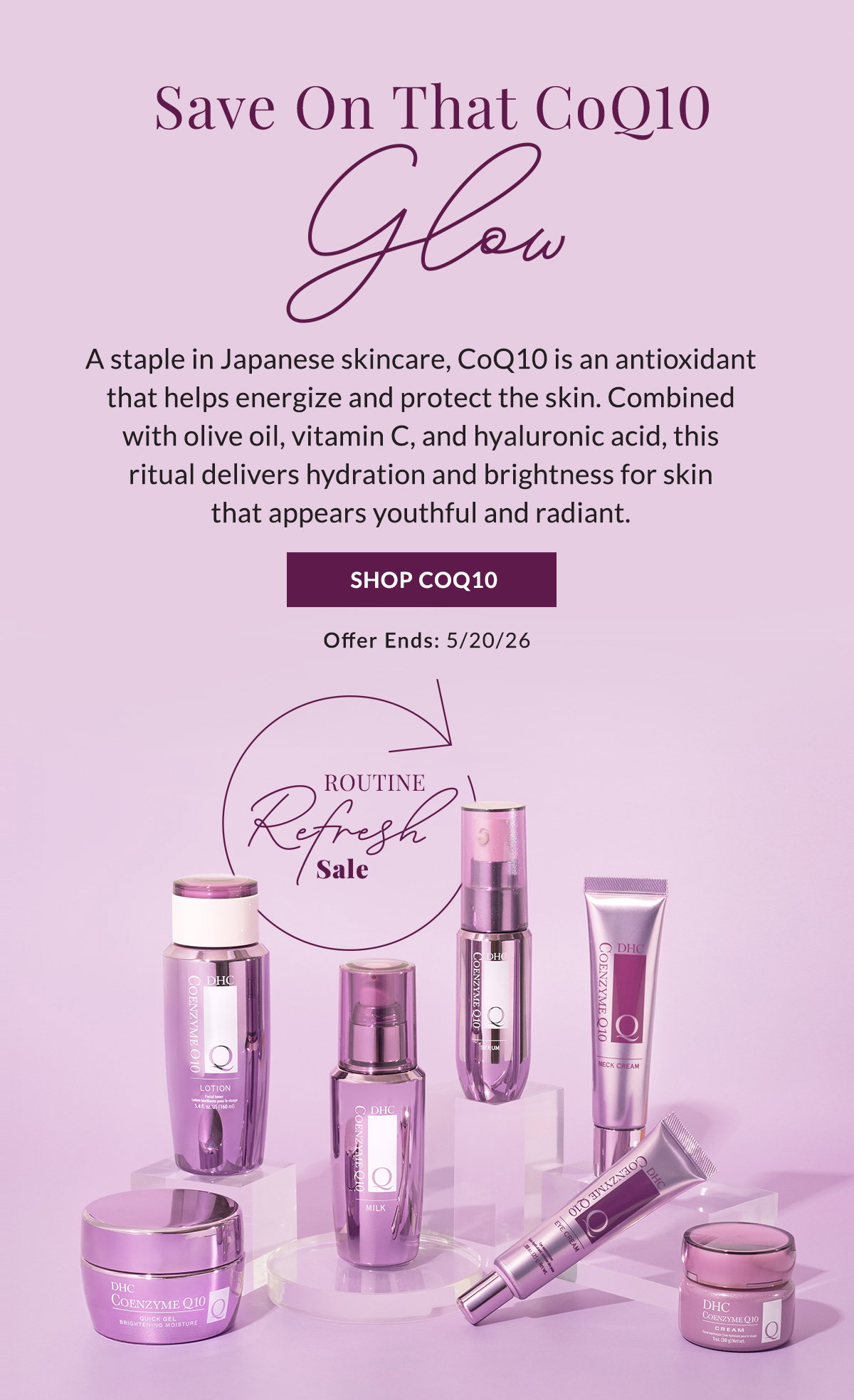 Save on that CoQ10 glow for skin that appears youthful