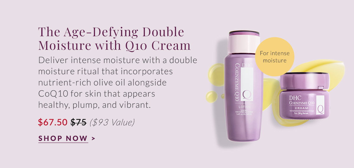 Age-Defying Double Moisture with Q10 Cream for plump skin
