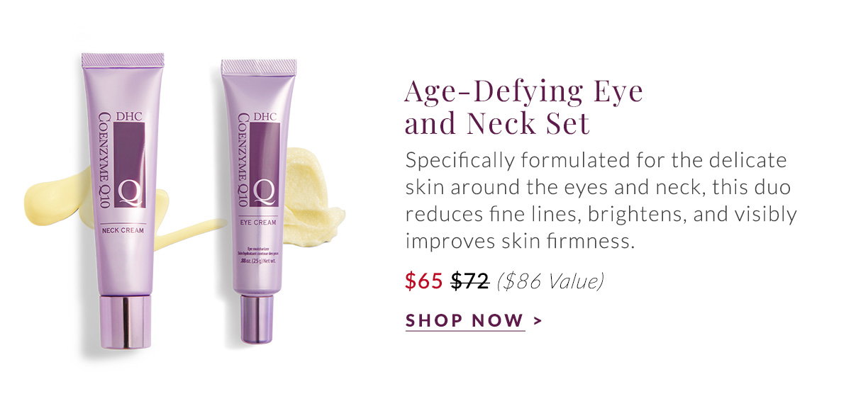 Age-Defying Eye and Neck Set reduces lines and improves skin firmness