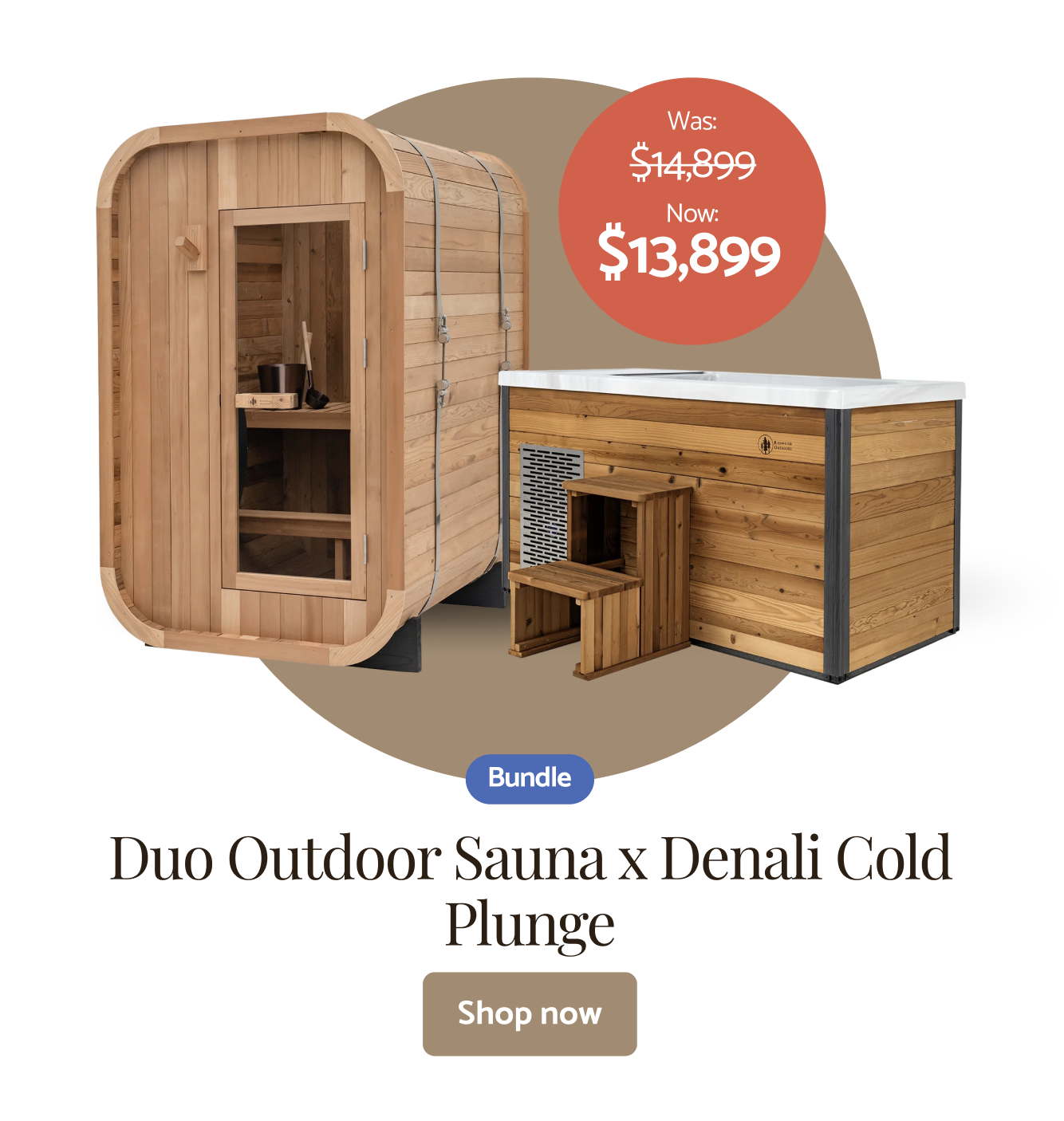 Duo Outdoor Sauna x Denali Cold Plunge