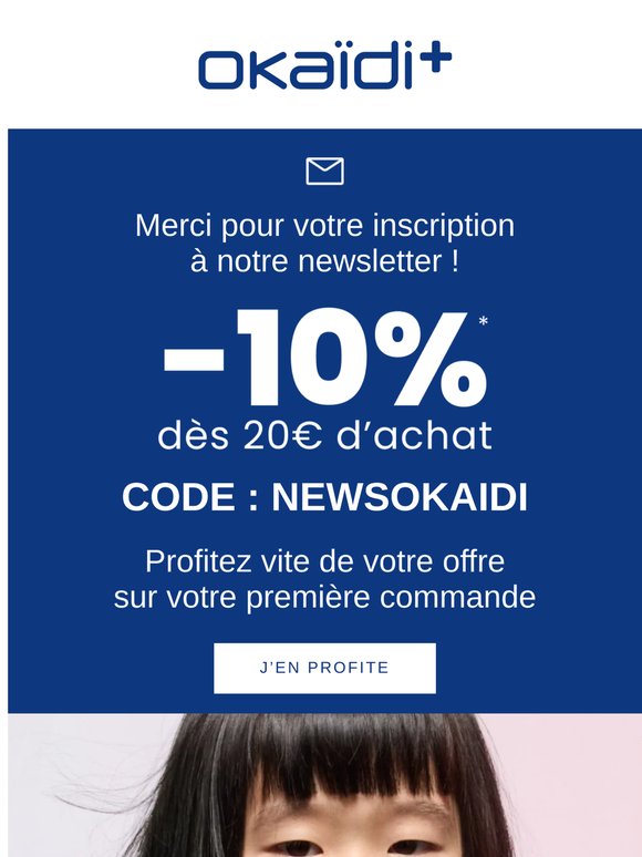 Suite à votre inscription... profitez de votre offre !