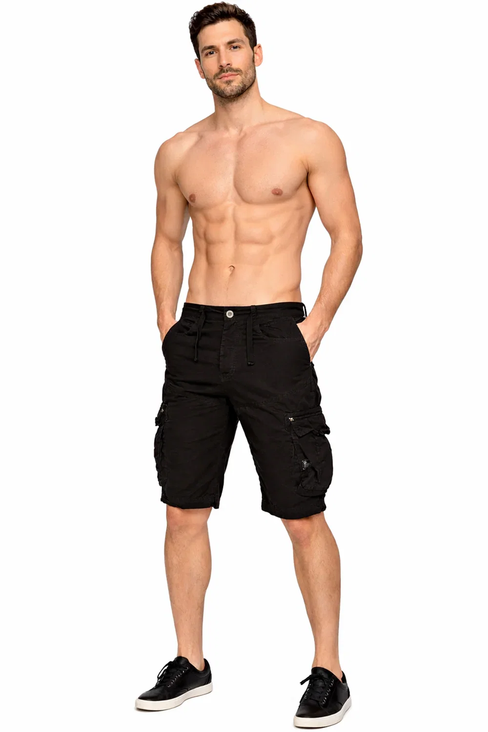 Image of Crosshatch Mens Knee Length Cargo Shorts