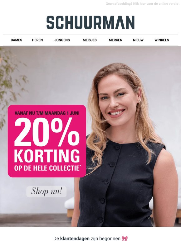 20% korting op de HELE collectie!
