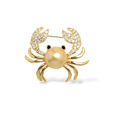 Golden Crab Brooch