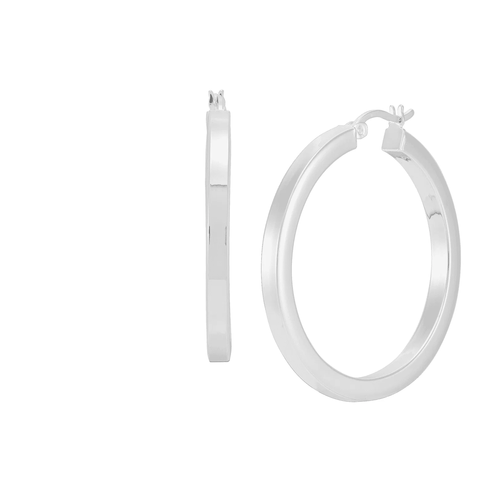 Rise And Shine Hoop Earrings, Silver