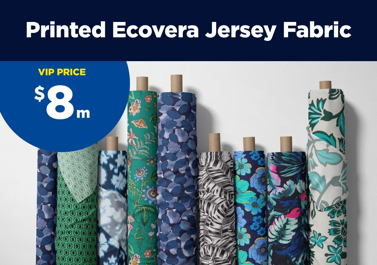 Printed Ecovera Jersey Fabric