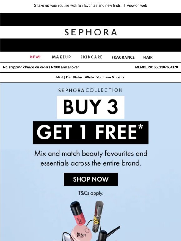 Stock up, glow up. Buy 3 + 1 free 🎁