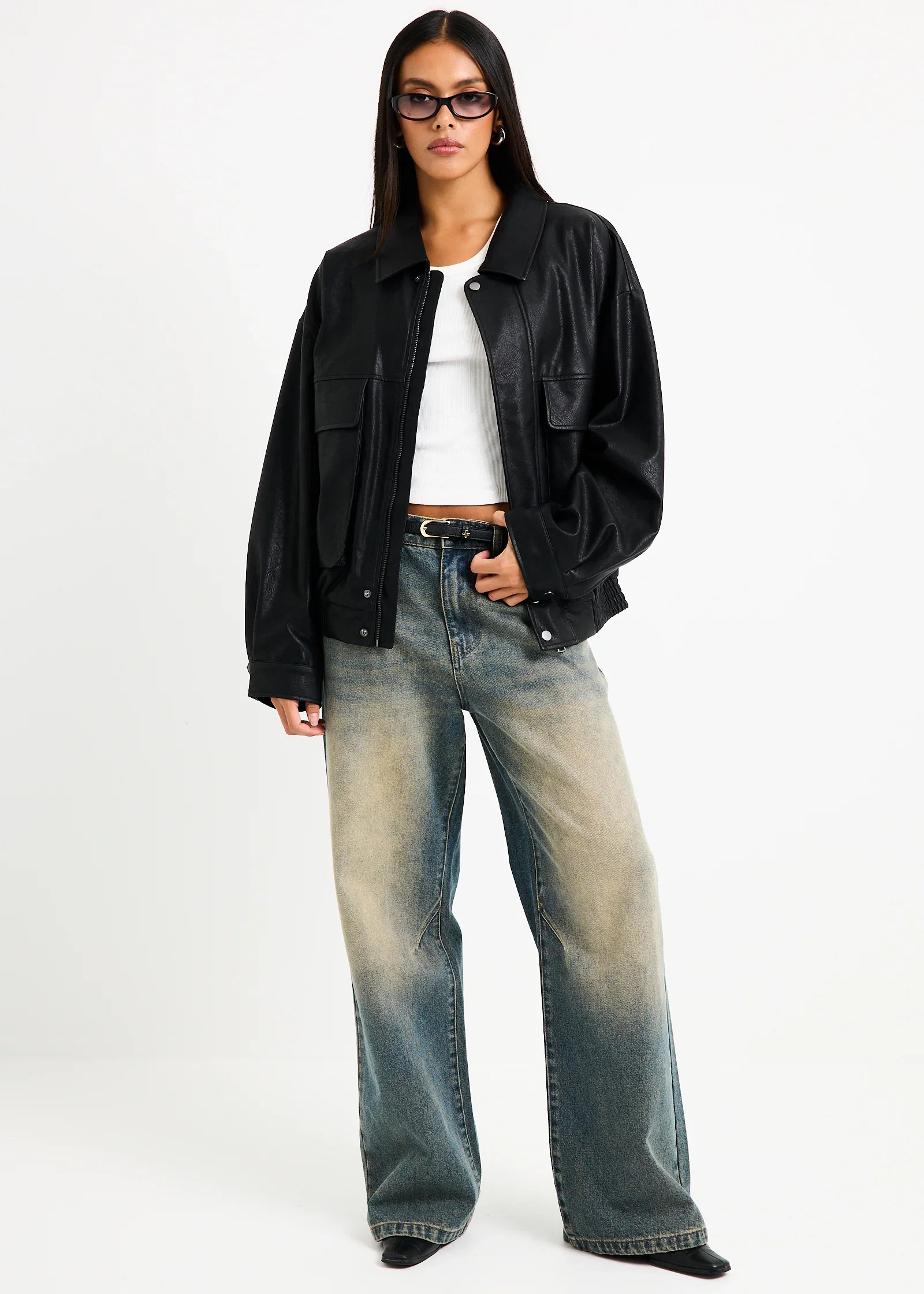 Image of Jen Oversized Patch Pocket Jacket
