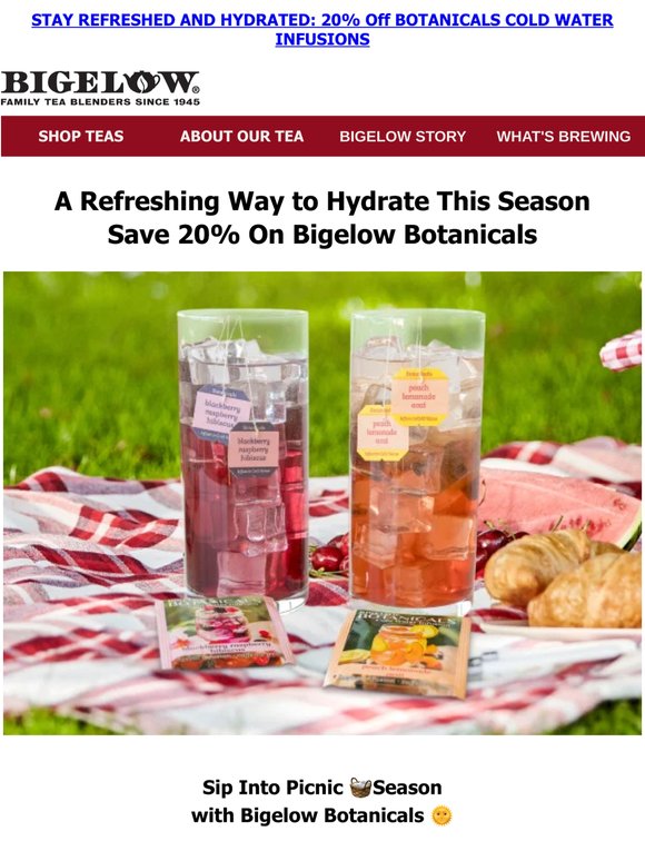 🧊20% Off Bigelow Botanicals: Limited Time! ⏰