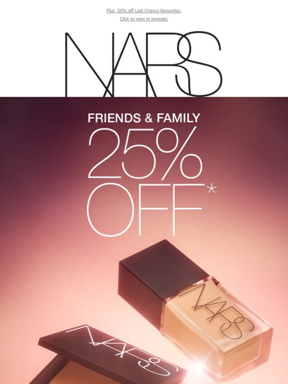 25% off starts now.