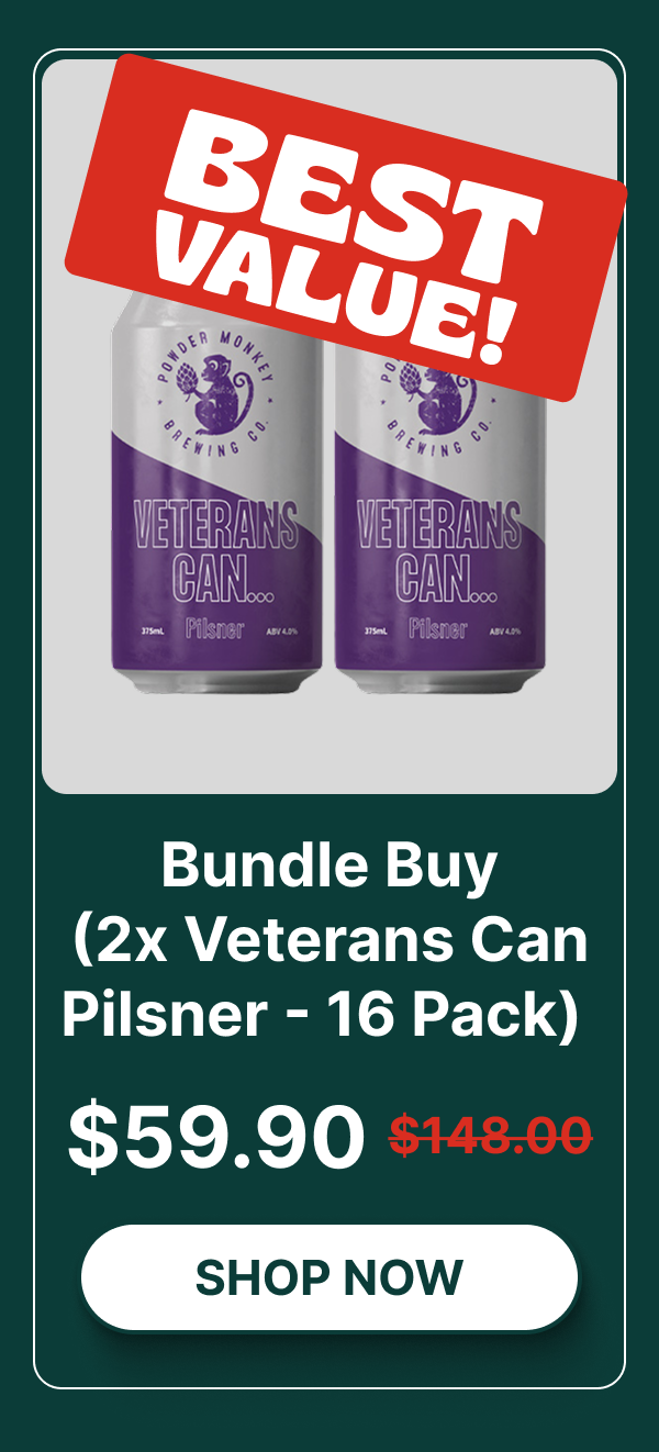 Bundle Buy (2x Powder Monkey Veterans Can Pilsner – 16 Pack)