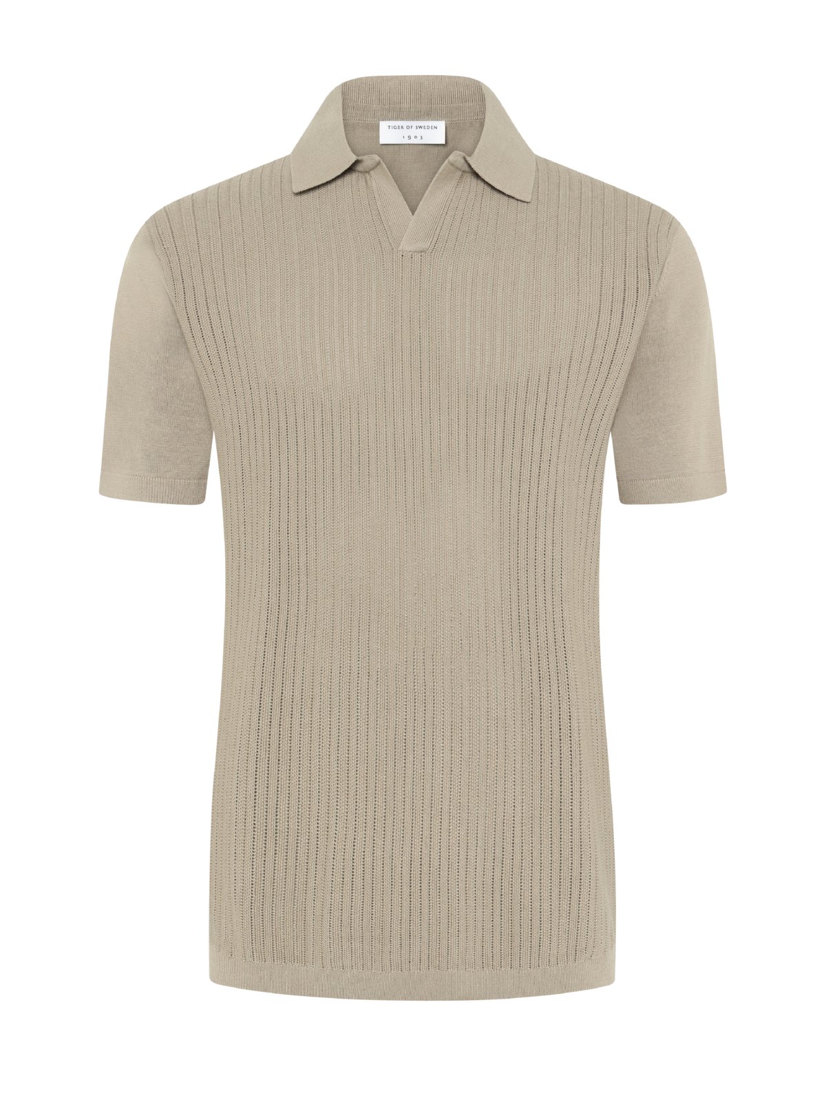 Geripptes Poloshirt aus Baumwolle