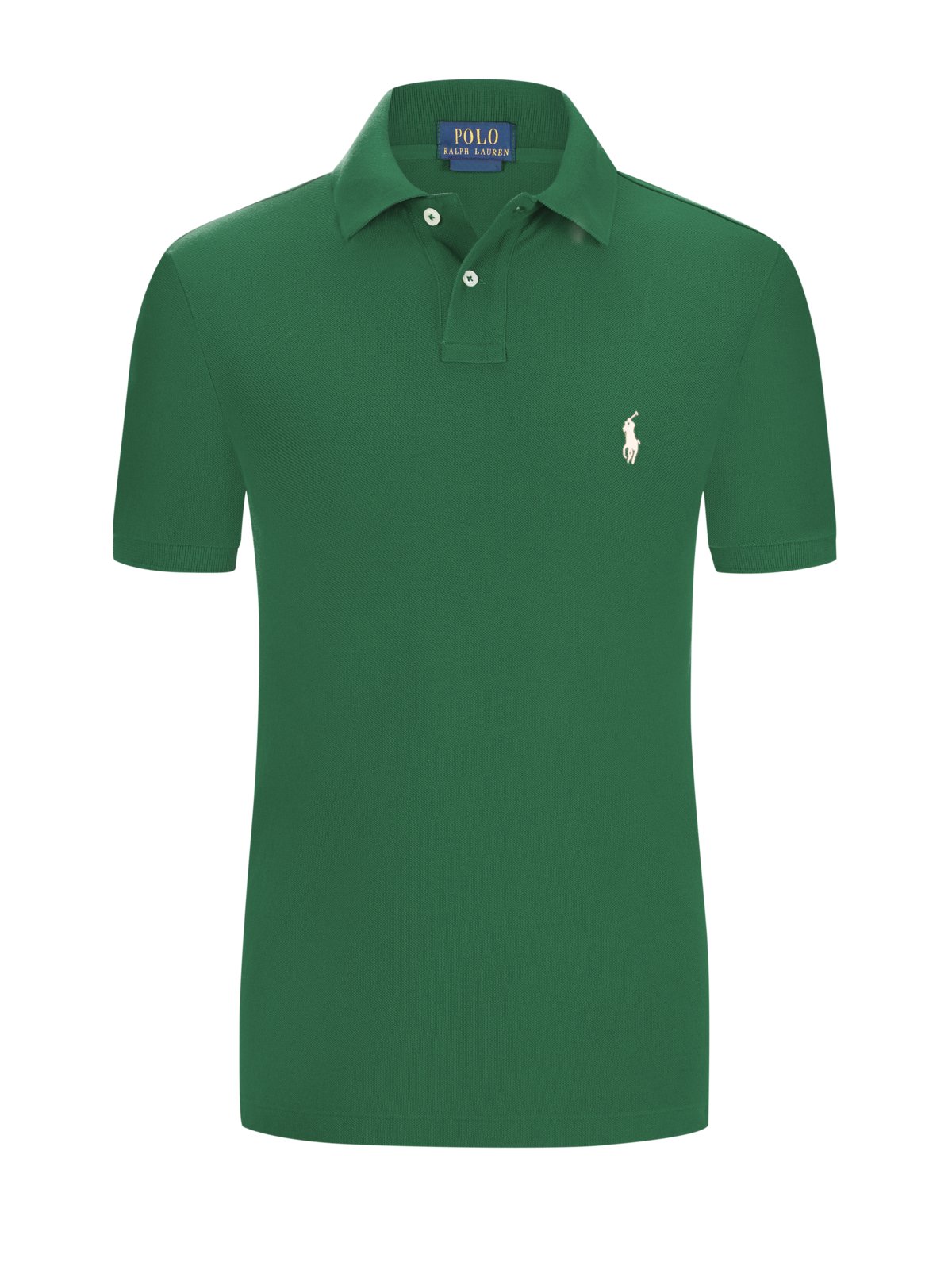 Piqué-Poloshirt mit Polosreiter-Stickrei, Custom Slim Fit