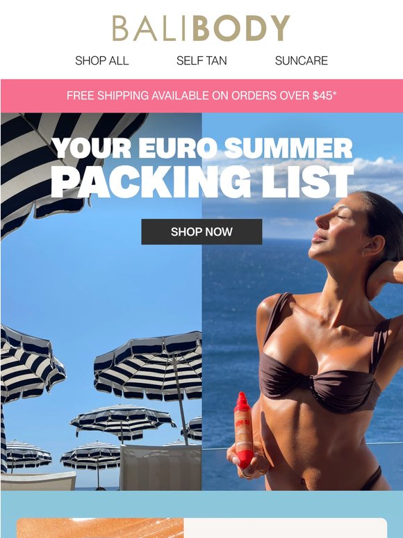 Your Euro Summer Packing List is Here 🌴