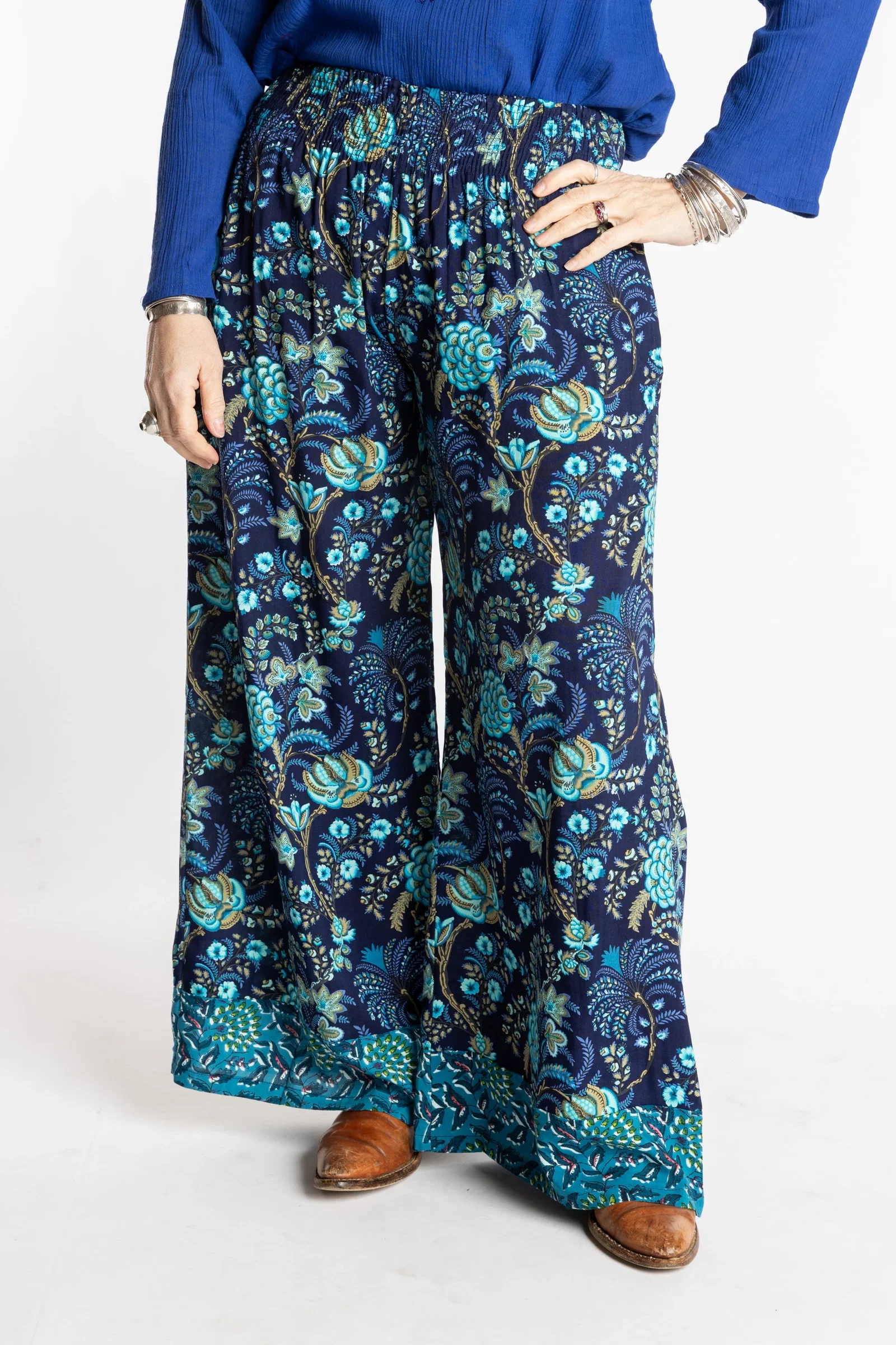 Image of Penny Lane Contrast Hem Pants