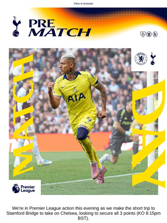 MATCHDAY: Chelsea vs Spurs