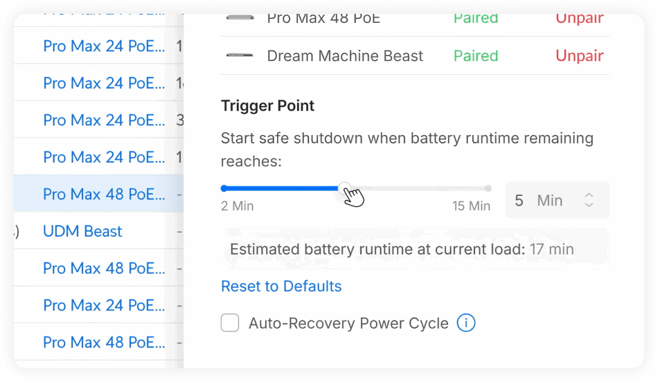 Battery Threshold