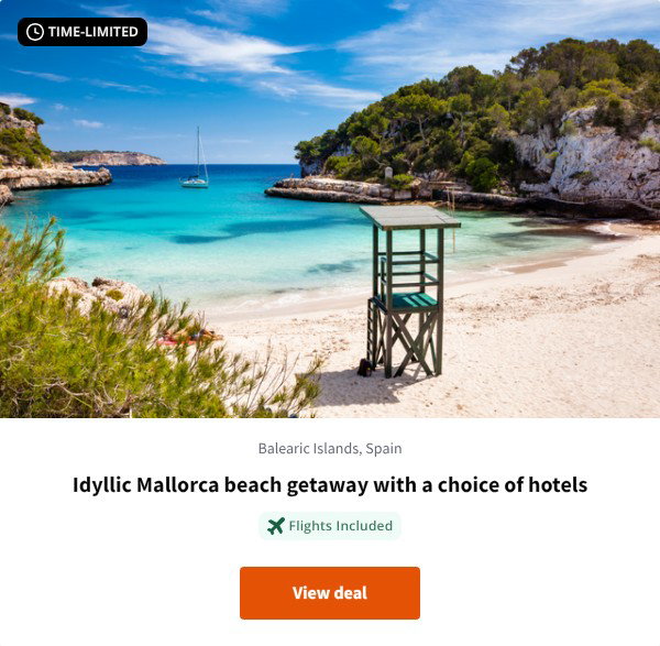 Idyllic Mallorca beach getaway with a choice of hotels