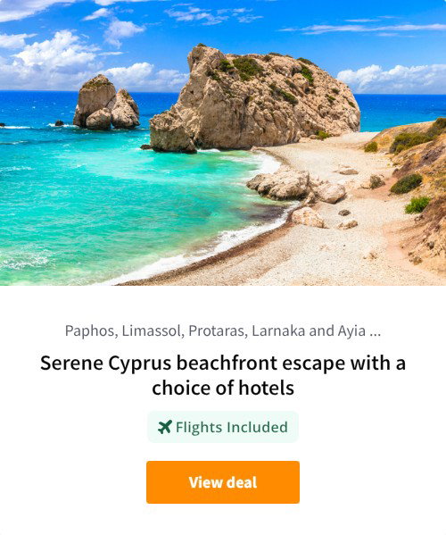 Serene Cyprus beachfront escape with a choice of hotels
