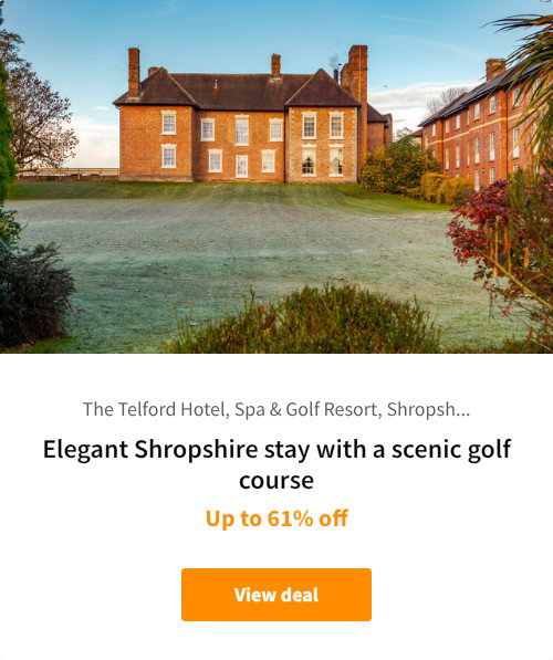 Elegant Shropshire stay with a scenic golf course