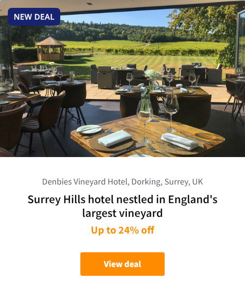 Surrey Hills hotel nestled in England's largest vineyard