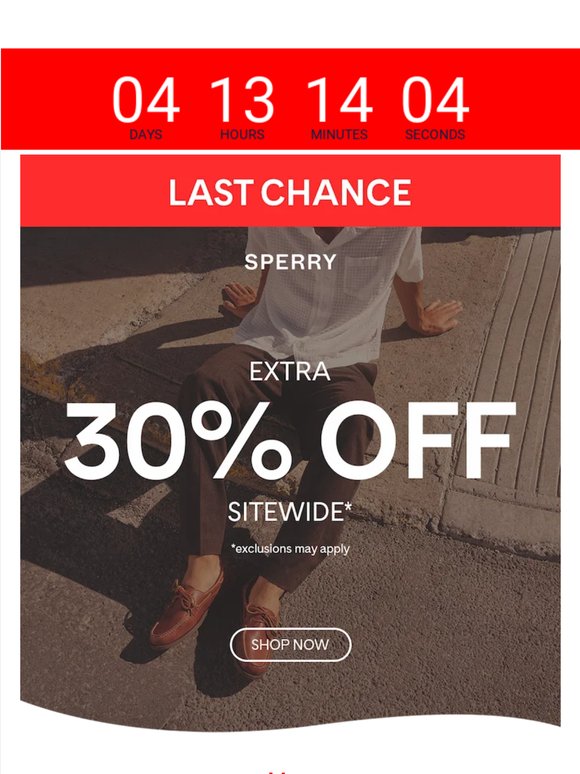 30% OFF Everything Ends Tonight