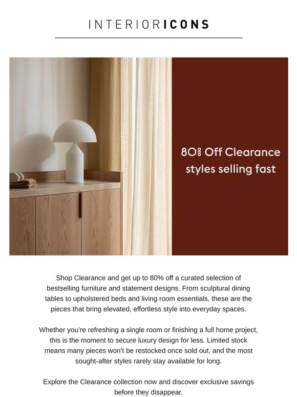 Final reductions on design-led pieces