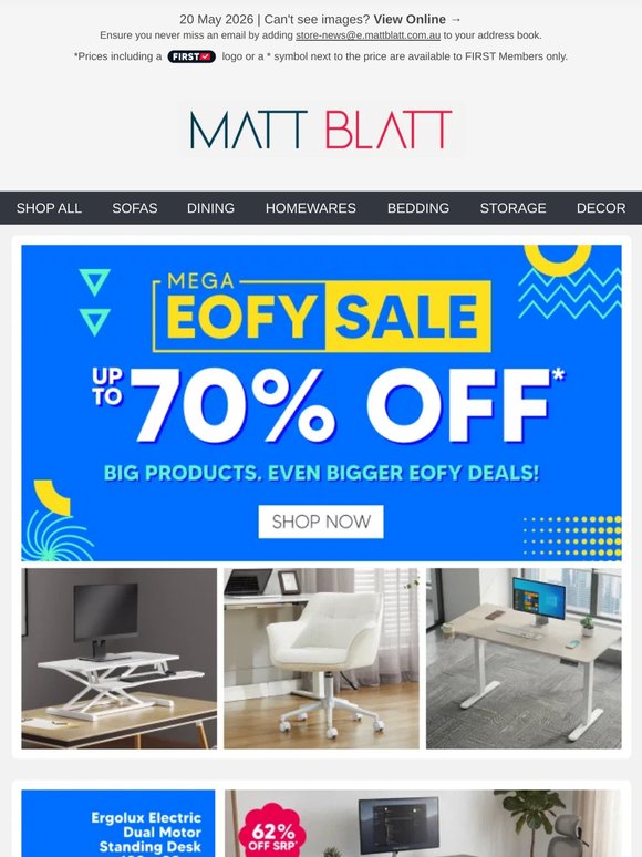 Mega EOFY Sale on NOW 🚨 Up to 70% OFF Big Products & Even Bigger EOFY Deals!