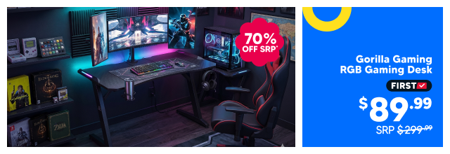 Gorilla Gaming RGB Gaming Desk (120 x 60cm)