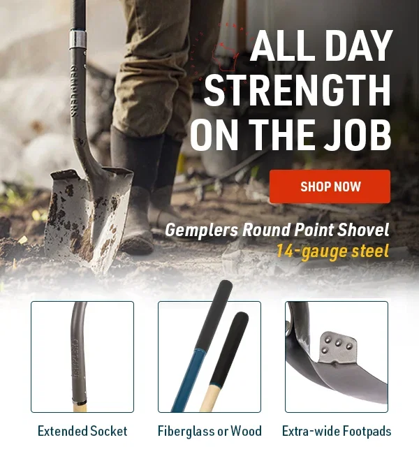 All-Day Strength On the Job: Gemplers Round Point Shovel