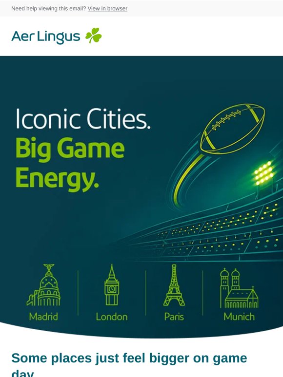 Iconic Cities. Big Game Energy.