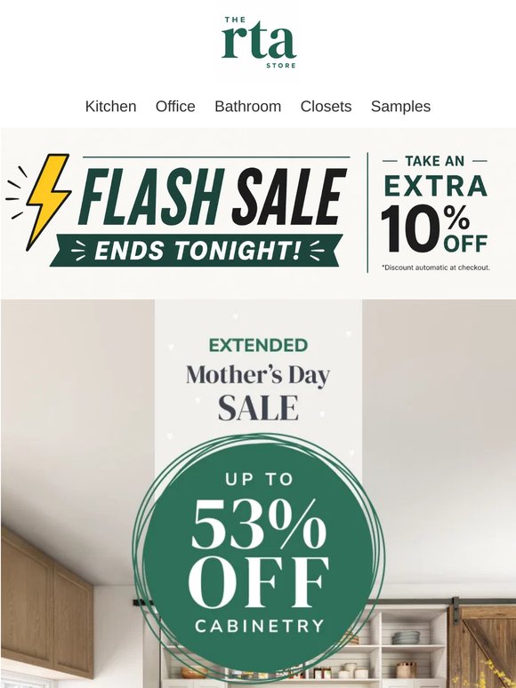 Midnight Deadline: Save on Quick Ship Cabinets