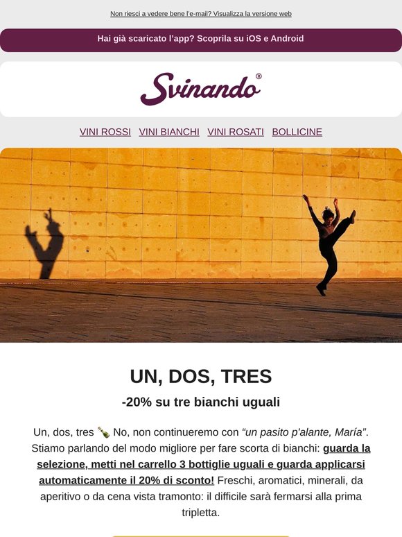 Un, dos, tres… e parte il -20% 🍾